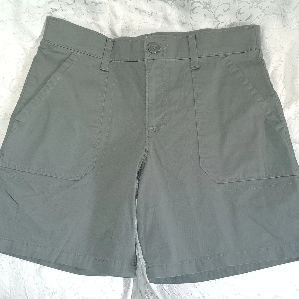 Lee Gray Flat Front Shorts Classic Style